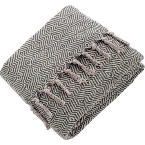 Tulip Home Throw Double Blanket Zoe (Beige-Khaki)