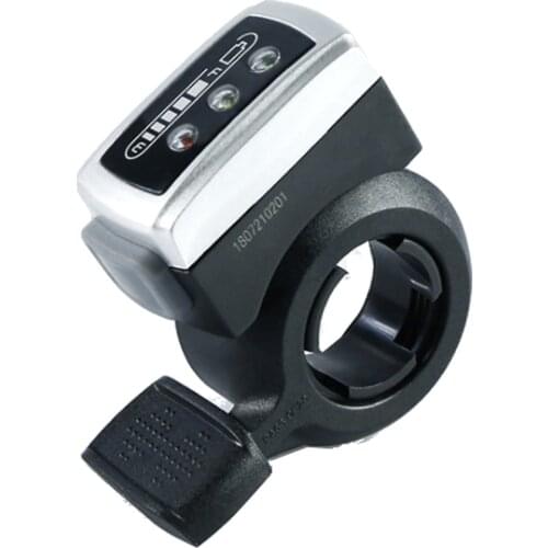 Ebike Thumb Throttle With Power Indicator Speed Controller 6 Wires 106DX 36V 48V Electric Scooter City Coco Accrelator