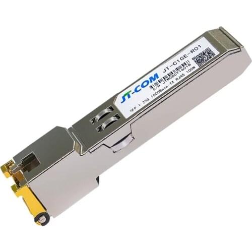 JT-COM Gigabit RJ45 SFP Module 1000Mbps SFP Copper RJ45 SFP Transceiver Module Compatible with Mikrotik Gigabit Ethernet Switch