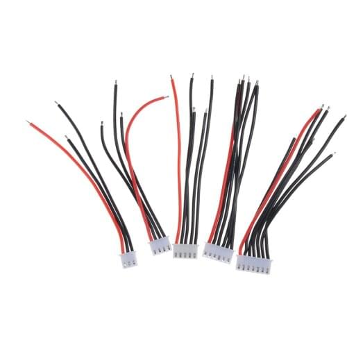 5pcs/lot 100mm 2S 3S 4S 5S 6S Lipo Battery Balance Charger Cable IMAX B6 Connector Plug Wire