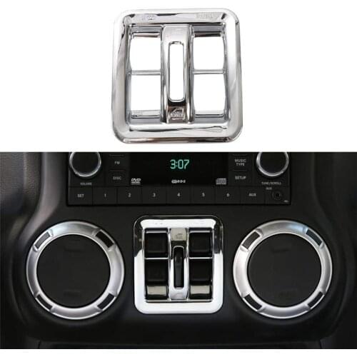 Car Window Switch Button Frame Cover Trim for Jeep Wrangler JK JKU 2011 2012 2013 2014 2015 2016 2017