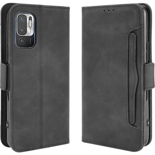 For Xiaomi Redmi Note 10 JE Case Premium Leather Wallet Leather Flip Multi-card slot Cover For Redmi Note 10 JE Case