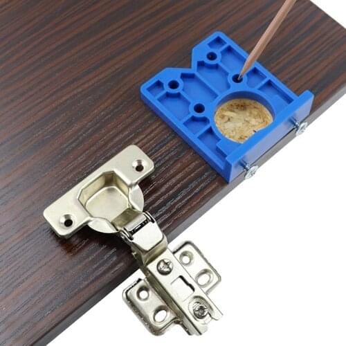 35mm Dowel Jig Hinge Jig Hole Saw For Furniture Door Cabinet Hinge Installation Drill Wood Jig Tools