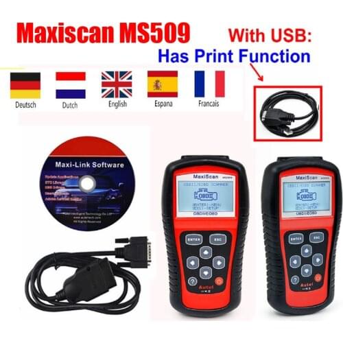 MaxiScan MS509 Auto Car Scanner OBDII/EOBD OBD2 Auto Code Reader Work For US&Asian&European Car Scanner PK KW808