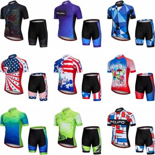 JPOJPO Summer 2019 Cycling Jersey Set Men Short Sleeve MTB Cycling Clothing Ropa Ciclismo Quick Dry Sport Bicycle Wear Clothes