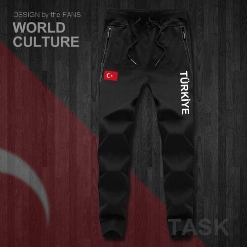 Turkey TUR Turkish Turk TR mens pants joggers jumpsuit sweatpants track sweat fitness fleece tactical casual nation country NEW
