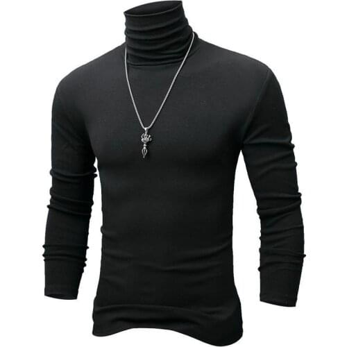 High Collar Bottoming Shirt for Men and Women with Spring and Autumn Long-sleeved Casual Slim Tops