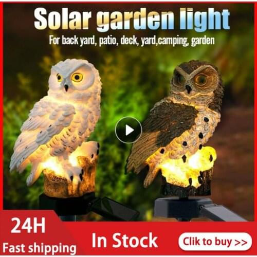Solar Powered Garden LED Lights Owl Animal Pixie Lawn Ornament Waterproof Lamp Unique Christmas Lights Outdoor Solar Lamps Light