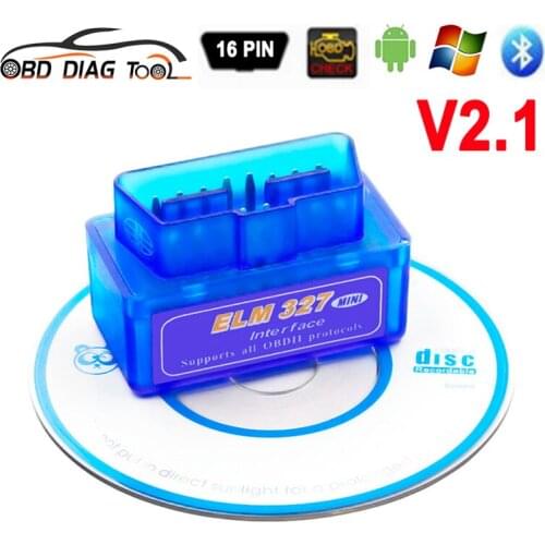 Super ELM327 Bluetooth-Compatible V2.1 OBD2 Car Scanner Diagnostic Tool Mini ELM 327 2.1 For Android Windows For OBDII Protocol