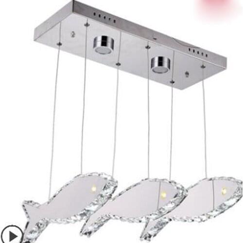 Three creative led dining room home atmosphere living room crystal lamp modern minimalist dining room lamp chandelier led lamp