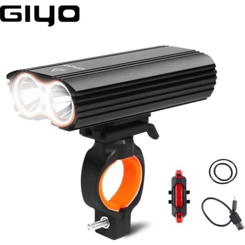 GYIO Bicycle Bike Light Front 2400Lm Headlight 2 Battery T6 Leds Bicycle Light Cycling Lamp Lantern Flashlight For Bicycle Bike