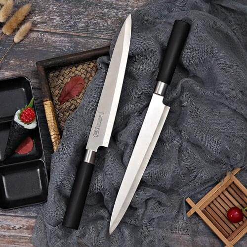Japanese Sashimi Knife Yanagiba Filleting Knives Sushi Steel Cleaver Salmon Petty Slicing Peeling