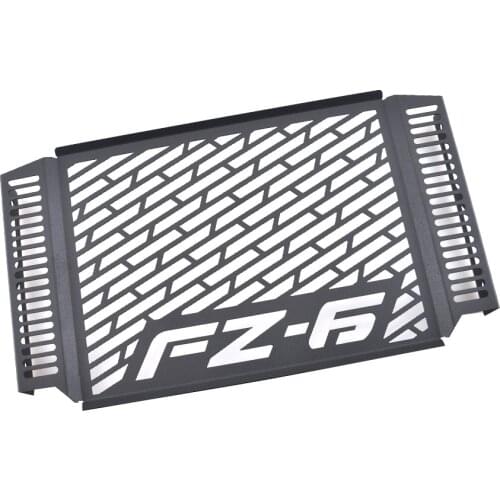 Motorcycle black Front Radiator Guard Grille Cover Protector Fits For Yamaha FZ6 FAZER 2007-2010 2018 2019 Models
