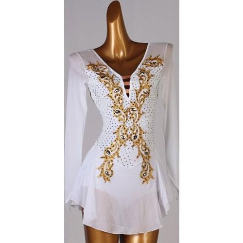 Women Ice Skating Dress Long Sleeve