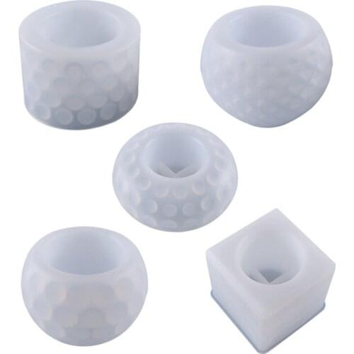 1PC Multi Shape Candle Holder Concrete Potted Plants Storage Silicone Molds Handmade Making Craft DIY Home Decor