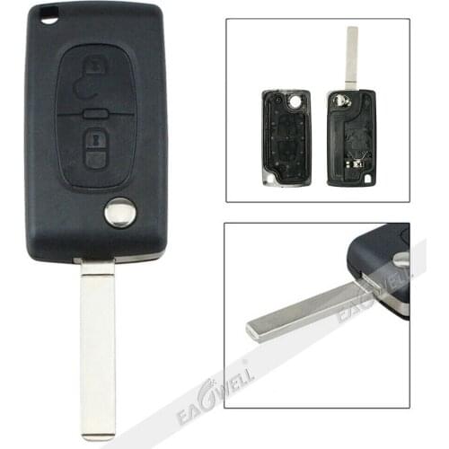 2Buttons Folding Flip Remote Key Fob Case Shell Fit For Citroen C2 C3 C4 C5 C6 C8 For CITROEN C-Triomphe For CITROEN C-Quatre