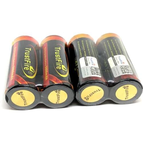 20PCS/LOT TrustFire 5000mAh 26650 3.7v Rechargeable Colorful Battery Lithium Batteries with Protection Board For Flashlights