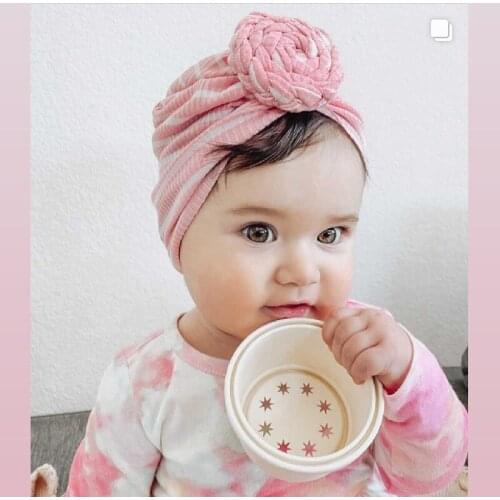 2021 Cute Bows Baby Girl Hat Spring New Soft Cotton Elastic Newborn Toddler Hat Bonnet Princess Girls photography Props Hat Cap