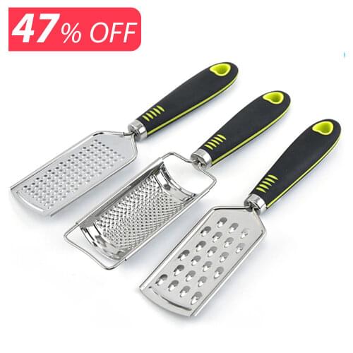 3Pcs Cheese Grater & Lemon Zester for Kitchen Ginger Garlic Vegetables Fruits Grater Stainless Steel Shredder Citrus Grinders