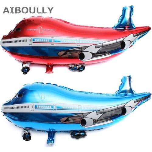 85*45cm Large Plane Foil Balloons Cartoon Birthday Party Decoration Globos Party Inflatable Air Ballons for Kids Gift