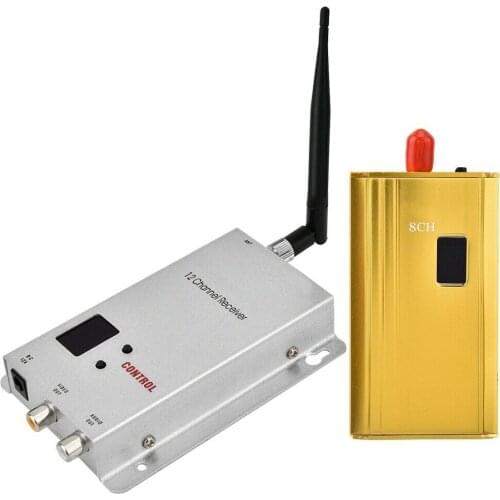 Wireless Audio Video Transceiver 1.2G 1.5W CCTV Monitoring Transmitter & Receiver