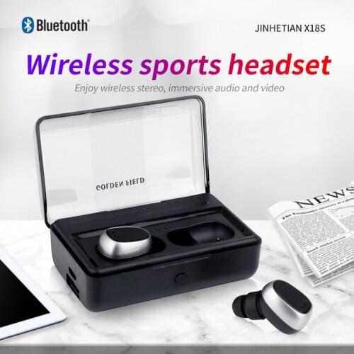 Bluetooth 5.0 touch headset 3D stereo sports wireless headset with dual microphones waterproof
