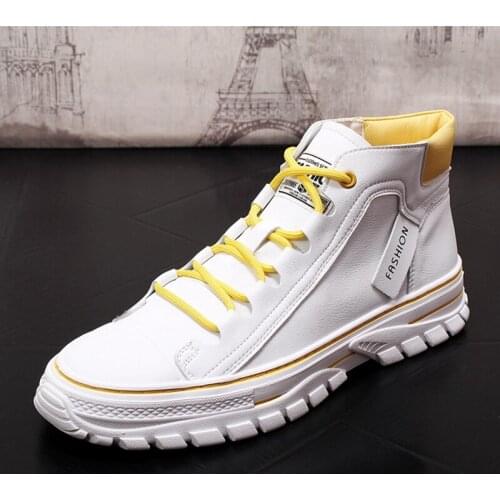 Stephoes New Men Fashion Casual Ankle Boots Spring Autumn High Top Thick Bottom Board Shoes Male Luxury Designer Leisure Shoes