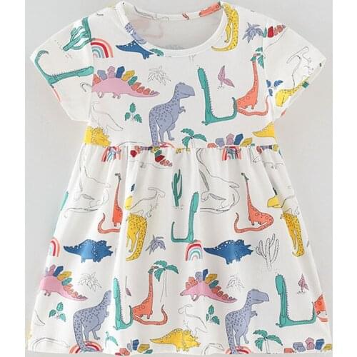 Infant Bebe Kids One-piece Dresses for Girls Brand Cotton Summer Casual Beach Princess Dress Children Clothing Baby Girl Clothes