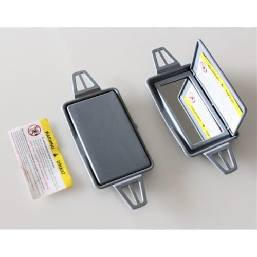 For Mercedes W219 C219 Sun Visor Mirror + Frame + Cap 2 Pcs