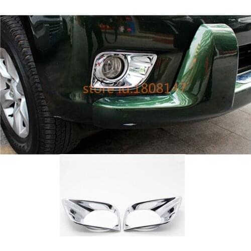 For Toyota Prado/FJ150 2010 2011 2012 2013 Car Body Front Fog Light Lamp Frame Stick Styling ABS Chrome Cover Trim Parts