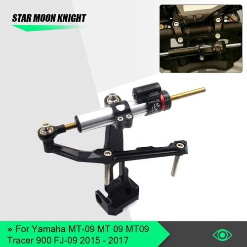 For Yamaha MT-09 MT 09 MT09 Tracer Tracer 900 FJ-09 Motorcycle Accessories Steering Damper With Bracket 2013 2014 2015 2016 17