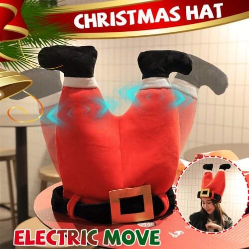 Dancing electric hat plush cloth Christmas hat sweatpants hat Christmas hat toys holiday gifts funny funny gifts