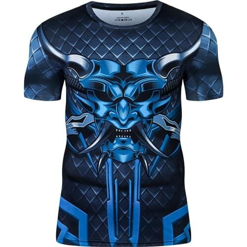 2021 New 3D Printed Skull T-shirt Mens tshirt Punk Style Top Tees Gothic tshirt Asian Size 3XL Fitness Tops Drop ship Tshirt