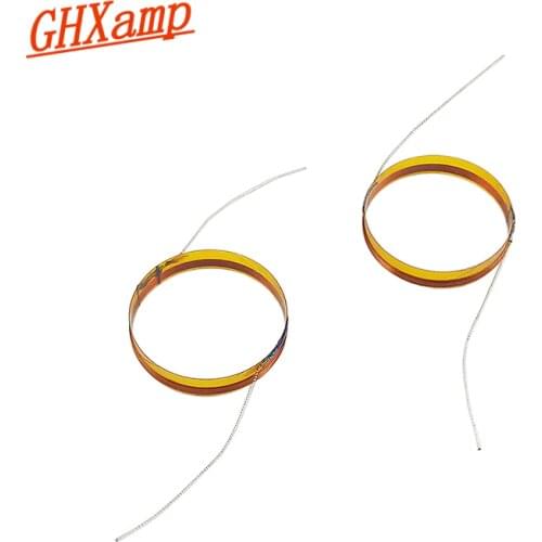 GHXAMP 25.4mm Treble Voice Coil Tweeter Loudspeaker Coil 8Ohm Left Right Outlet Wire Repair Audio Accessories Diy 2PCS
