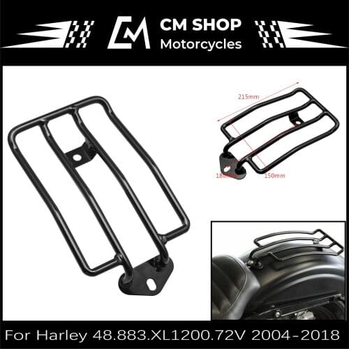 Harley XL Sportsters Motorcycle Rear Seat Luggage Rack Iron Single Rack For 48,883 XL1200 2003-2012 2004 2018 2015