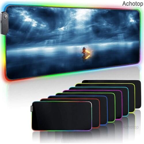 Star Wars Gaming Mousepad Keyboard Mouse Pad RGB Mouse Pads Gel Cushion Large Cushion Soft Surface Marvel Table Mat USB LED