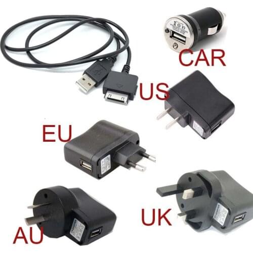 USB DATA SYNC& wall CHARGER 2in1 CABLE FOR MICROSOFT ZUNE HD MP3 mp4 player Zune 4GB 8GB 16GB 30GB