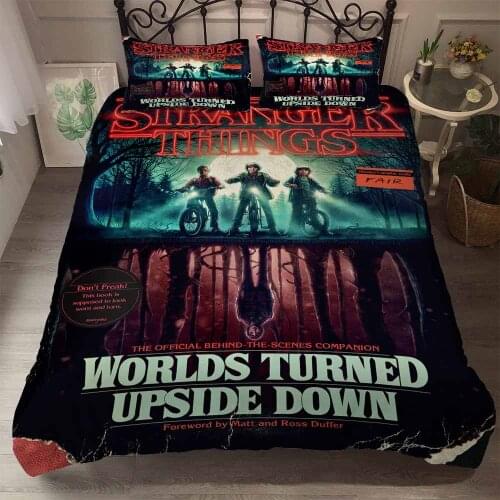 3D Stranger Things Horror Movies Printed Duvet Cover Set Montauk Bedding Set Full Queen Double Size Home Soft Comfoter Cover