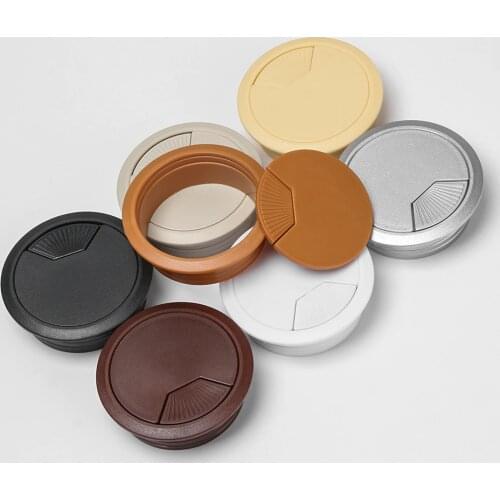 Hot Desktop Cable hole cover Base 60/80mm Office Desk Cable gland Table Cable outlet Cable port rack organizer furniture fitting