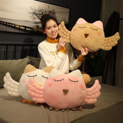 30cm Cute Round Owl Plush Toys Stuffed Soft Kawaii Animals Pillow Bird Dolls For Kids Girls Friends Birthday Gifts