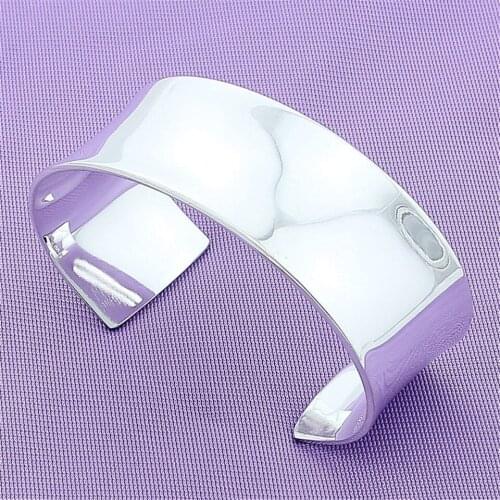 New Arrival Pure 925 Sterling Silver Bangle Women Smooth Open Bracelet Fashion Jewelry Engagement Christmas Gift