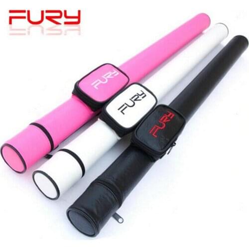 New Brand Pool Cue Case Cylinder Tube Shape PU 1/2 Billiard Cues Bag Billiard Accessories Black/White/Pink 80.5cm Length China