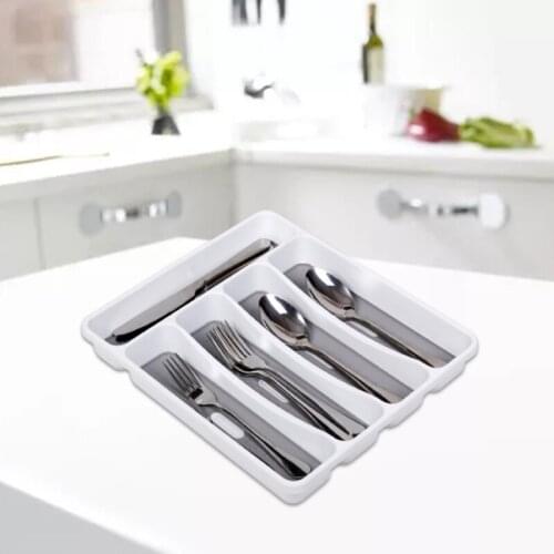 94PF Silverware Organizer Spoons Forks Utensils Storage Holder Drawer Divider Tray