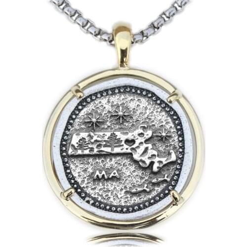 Fashion Outline American Country Texas Alaska Florida New York United State Map Necklace Family Jewelry Graduation Gifts