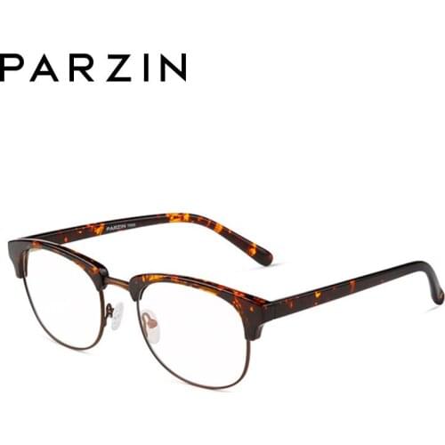 PARZIN TR 90 Glasses Frame Men Square Myopia Prescription Optical Eyeglasses New Browline Eyewear 5067