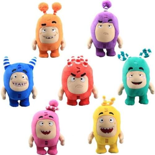 7pcs/lot Cartoon Oddbods Anime Plush Toy Treasure of Soldiers Monster Soft Stuffed Toy Fuse Bubbles Zeke Jeff Doll for Kids G