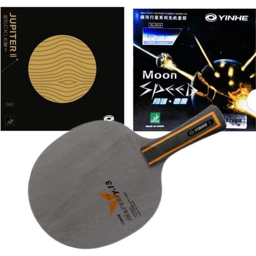 Yinhe Y13 Table Tennis carbon fiber Loop+Attack Table Tennis Blade With rubbers Moos Speed Jupiter for PingPong Racket