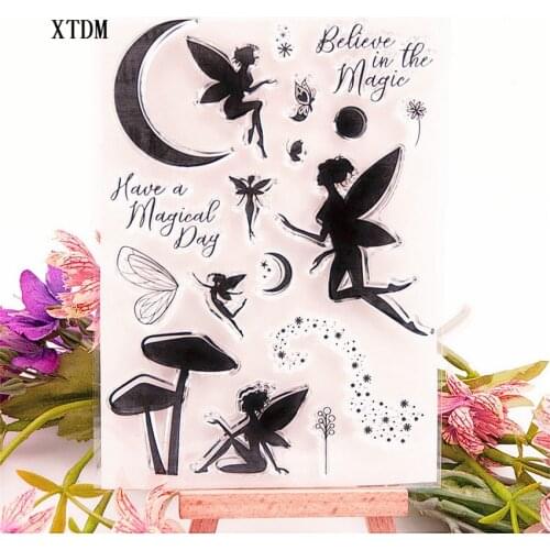 Hot sale wing fairy Transparent Clear Stamps / Silicone Seals Roller Stamp for DIY scrapbooking photo album/Card Making