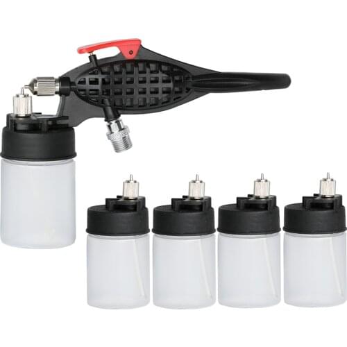OPHIR High Atomizing Siphon Feed Airbrush 0.3mm Single Action Air Brush Kit for Makeup Body Painting Tattoo Hobby AC058