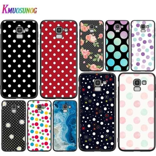 Polka Dots For Samsung Galaxy J2 J3 J4 Core J5 J6 J7 J8 Prime duo Plus 2018 2017 2016 Silicone Phone Cover